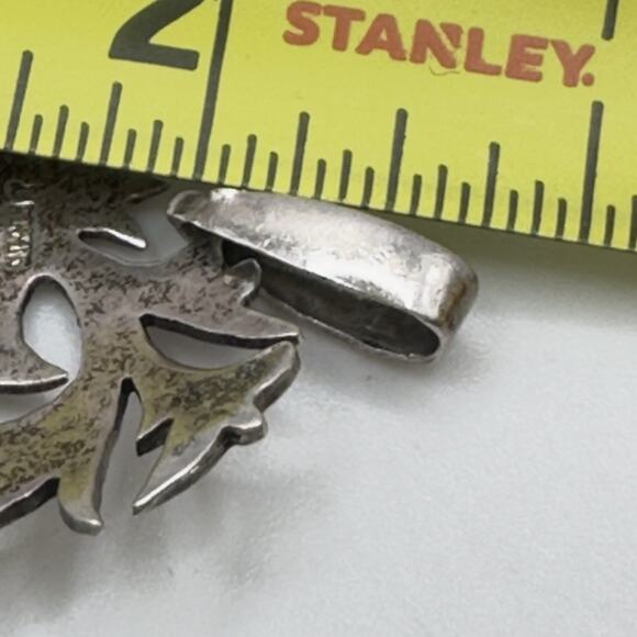 Vintage Cut Out Heart Pendant & Earrings Set Ster. Silver 925 Signed J. Rogers - Picture 11 of 13